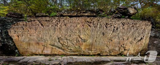 천전리 명문과 암각화.(울산시제공. 재판매 및 DB 금지)