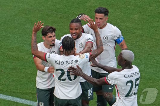 득점 후 기뻐하는 첼시 선수들ⓒ AFP=뉴스1