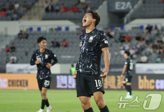 축구대표팀 공격수 이호재. /뉴스1 ⓒ News1 김영운 기자