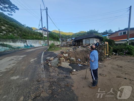 22일 경남 산청군 신등면 율현리가 산사태에 휩쓸려 처참한 모습을 하고 있다. 2025.7.22/뉴스1 ⓒ News1 한송학 기자