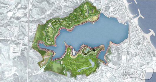 속초 영랑호 관광단지 조감도.(용역사 제공, 재판매 및 DB 금지) 2025.8.15/뉴스1