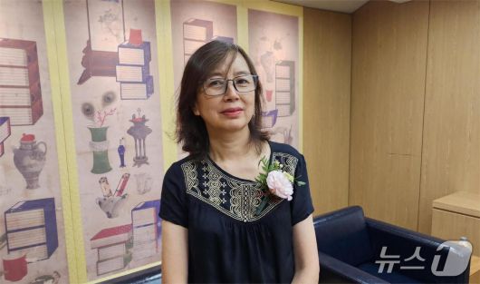 독립유공자 김성숙 선생의 손녀인 뚜닝위안 여사. ⓒ News1 정은지 특파원