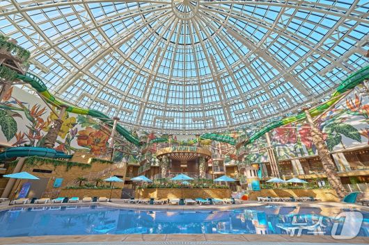 유리 돔 형태의 실내 워터파크 '스플래시 베이'(인스파이어 제공)