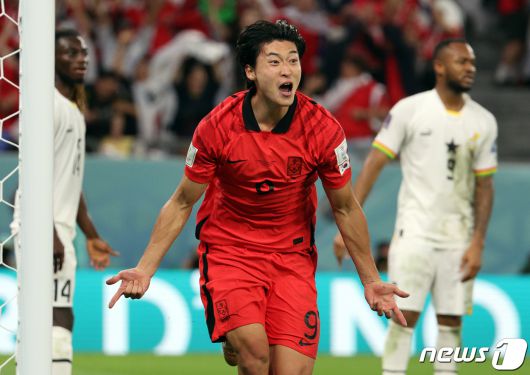 카타르 월드컵 당시 조규성. 2022.11.28/뉴스1 ⓒ News1 이광호 기자