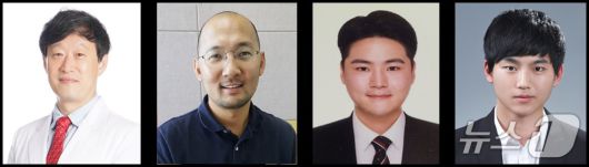 고려대 구로병원 심장혈관흉부외과 김현구 교수(왼쪽), KAIST 바이오 및 뇌공학과 박지호 교수, 고려대학교 구로병원 김창근 박사과정, KAIST 장민철 박사과정.(고려대학교 구로병원 제공)