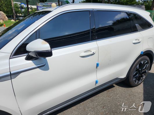 A 씨 차량. 2025.8.21/뉴스1 ⓒ News1 이종재기자