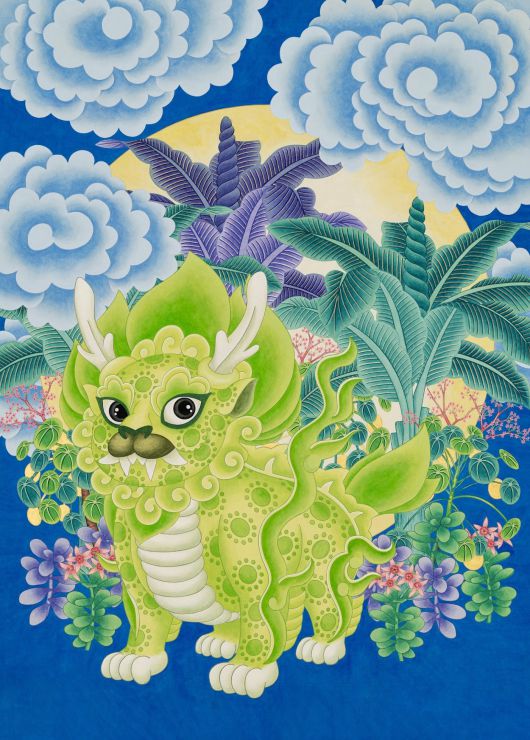 백은경 Haetion 해티온 60x85cm 한지에 채색 2025 (하랑갤러리 제공)