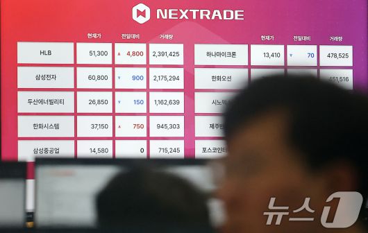 서울 영등포구 여의도 넥스트레이드 사무실에서 직원들이 업무를 보고 있다. /뉴스1 ⓒ News1