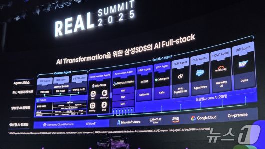 이준희 삼성SDS 대표이사 사장이 리얼 서밋 2025 키노트 세션에서 발언하고 있다. 2025.9.11 뉴스1 ⓒ News1 김민석 기자