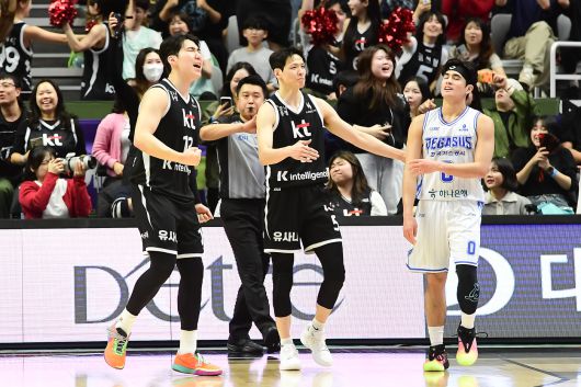 프로농구 수원 KT가 대구 한국가스공사를 꺾었다.(KBL 제공)