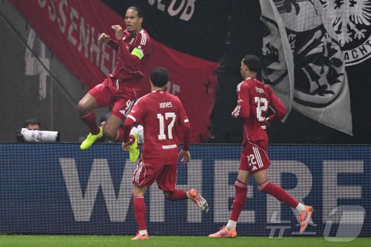 리버풀은 23일(한국시간) 열린 2025-26 UEFA 챔피언스리그 프랑크푸르트전에서 5-1 대승을 거뒀다. ⓒ AFP=뉴스1