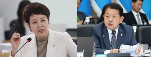 더불어민주당 김병주 의원(오른쪽)과 국민의힘 김은혜 의원. ⓒ 뉴스1 DB
