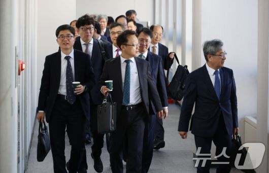 전국의 법원장들이 5일 오후 서울 서초구 대법원에서 열린 전국법원장회의에 참석하고 있다. (공동취재) 2025.12.5/뉴스1 ⓒ News1 장수영 기자