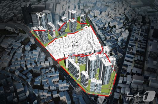 강동구 천호동 113-2번지 일대 모아타운 예시도 (서울시 제공)