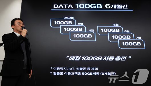 권희근 KT 마케팅 혁신본부장이 30일 오후 서울 종로구 KT광화문빌딩에서 정보보안 혁신방안 기자브리핑에서 고객 보상책을 발표하고 있다. 2025.12.30/뉴스1 ⓒ News1 김진환 기자