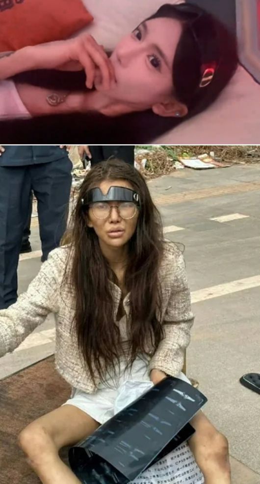 캄보디아에서 실종된 여성 인플루언서의 납치 전과 후의 달라진 모습이 충격을 주고 있다. 출처=온라인커뮤니티