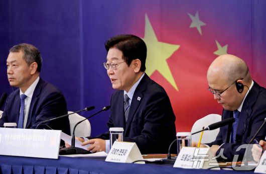 이재명 대통령이 7일 중국 상하이 국제회의중심에서 열린 한·중 벤처스타트업 서밋에서 발언하고 있다. 2026.1.7/뉴스1 ⓒ News1 허경 기자