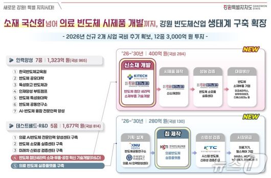 강원도 반도체 산업 분야 투자 계획.(강원도 제공, 재판매 및 DB금지)