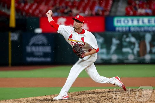 세인트루이스 카디널스 투수 라일리 오브라이언은 2026 WBC에서 한국 야구대표팀에 합류할 가능성이 커졌다. ⓒ AFP=뉴스1