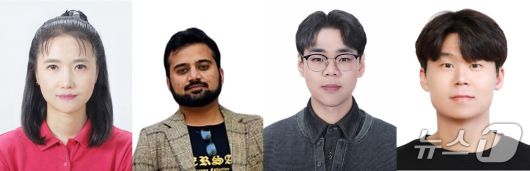 (좌측부터) 장지현 교수, 라나 이르판 박사(제1저자), 김성도 박사, 이진영 연구원.(UNIST 제공. 재판매 및 DB금지)/뉴스1