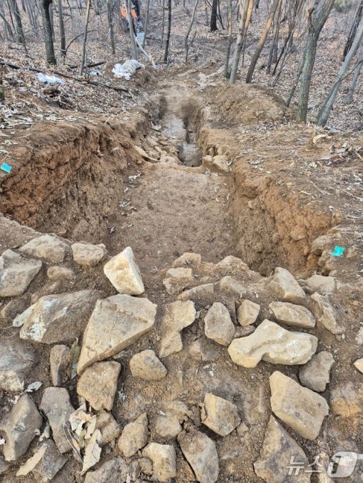 아산 승계산성 발굴지.(아산시청 제공. 재판매 및 DB금지)