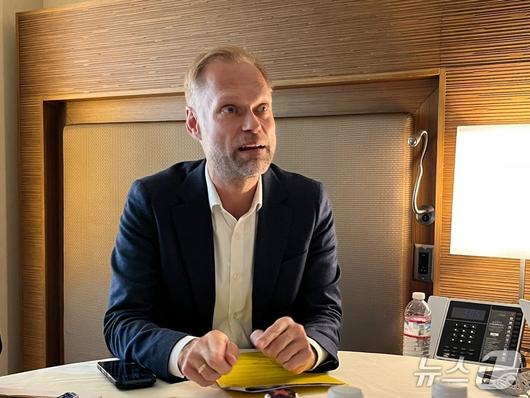 미국 샌프란시스코에서 만난 에밀 콩호이 라르센 노보 노디스크 본사 수석부사장. ⓒ News1