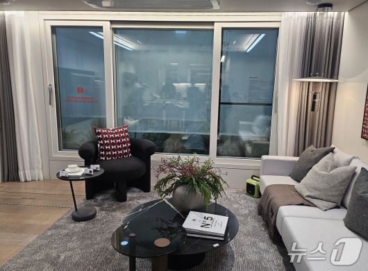 '드파인 연희' 전용 84㎡ 견본주택 내부. 2026. 1. 16. 오현주 기자 (뉴스1 ⓒ News1)