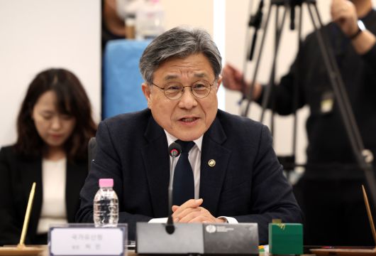 문체부 소속 공공기관 4차 업무보고에 참석한 허민 국가유산청장(문체부 제공)