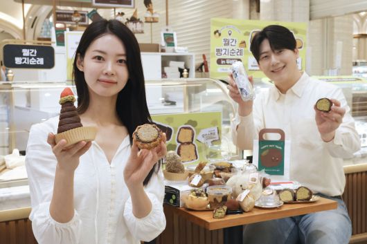 신세계백화점 강남점 지하1층 스위트파크 '월간 빵지순례'에서 두바이식 김밥 등 다양한 두바이 디저트를 판매하고 있다(신세계백화점 제공).