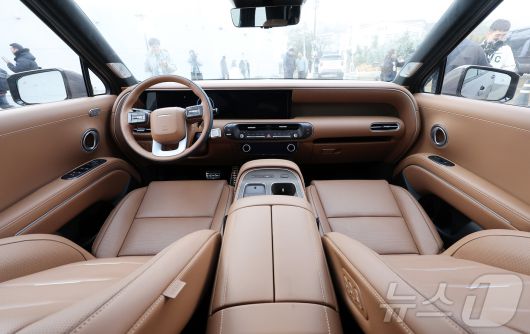 지난해 1월 14일 현대자동차가 경기도 성남시 메종 디탈리에서 공개한 대형 SUV '디 올 뉴 팰리세이드' 내부. 2025.1.15/뉴스1 ⓒ News1 김성진 기자