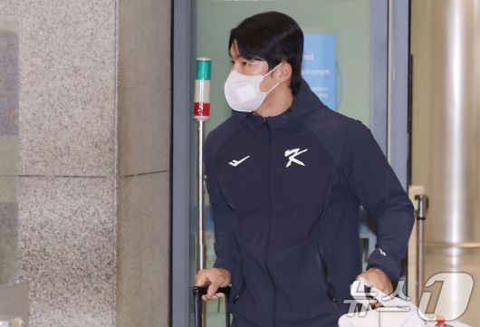 류지현 감독이 이끄는 야구대표팀의 김혜성이 사이판 전지훈련을 마치고 20일 오후 인천국제공항을 통해 귀국하고 있다. 2026.1.20/뉴스1 ⓒ News1 이광호 기자
