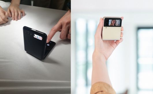 [서울=뉴스핌] 나은경 기자 = 지난해 2월 나온 갤럭시Z플립(왼쪽)과 오는 27일 출시될 갤럭시Z플립3(오른쪽). 갤럭시Z플립3은 외부 디스플레이가 전작보다 4배 더 커졌다. 2021.08.23 nanana@newspim.com