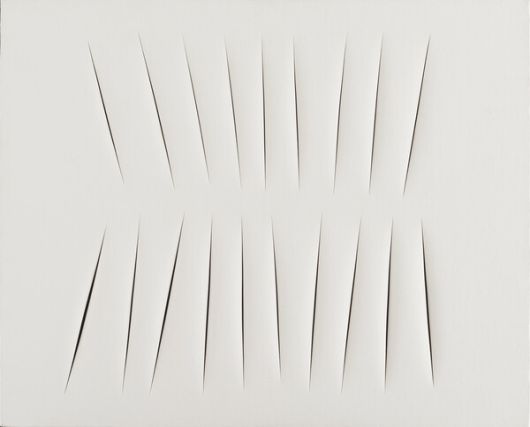 [서울 뉴스핌]이영란 기자= 루치오 폰타나 공간 개념 기다림. 1964. 캔버스에 수성페인트, 베기. [루치오 폰타나 재단, 밀라노]  2024.02.20 art29@newspim.com