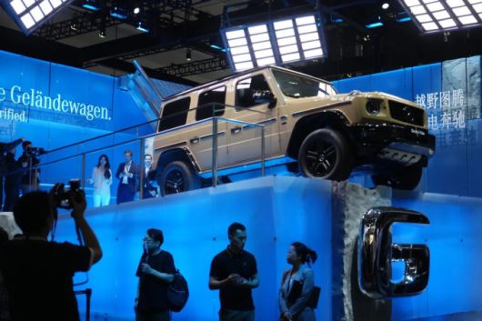 4월 베이징 오토쇼에 선보인 메르세데스-벤츠의 일렉트릭 G 글래스 모델 [사진=블룸버그]