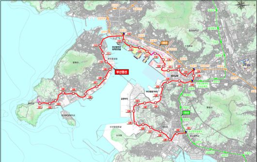 부산도시철도 부산항선 노선도 [사진=부산시] 2025.03.21