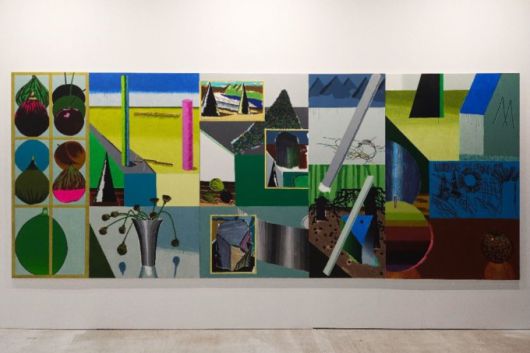 [서울=뉴스핌]이영란 미술전문기자=Art OnO 2025에 한국의 갤러리2가 출품한 전현선의 회화 연작. 100호 안팎의 회화 다섯 점을 연결해 가로 5m에 달한다. 전현선의 회화는 독일 화랑인 에스더쉬퍼 갤러리 부스에도 여러 점이 나와 두 곳 모두에서 판매 호조를 보이고 있다. [이미지 제공=갤러리2] 2025.04.11 art29@newspim.com