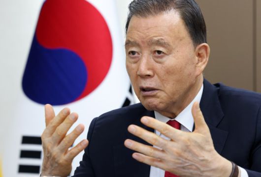 [서울=뉴스핌] 최지환 기자 = 홍문표 한국농수산식품유통공사 사장. 2025.04.30 choipix16@newspim.com