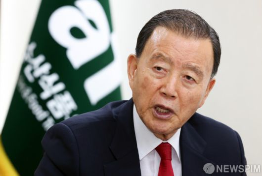 [서울=뉴스핌] 최지환 기자 = 홍문표 한국농수산식품유통공사 사장. 2025.04.30 choipix16@newspim.com