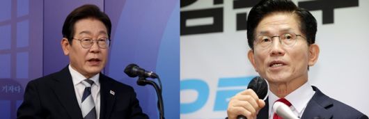 이재명 더불어민주당 대선후보(좌), 김문수 국민의힘 대선후보(우)