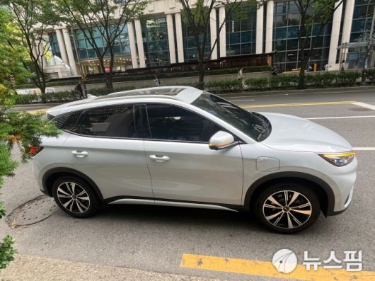 [서울=뉴스핌] 조수빈 기자 = BYD의 소형 SUV 전기차 아토 3. [사진=조수빈 기자] 2025.05.28 beans@newspim.com