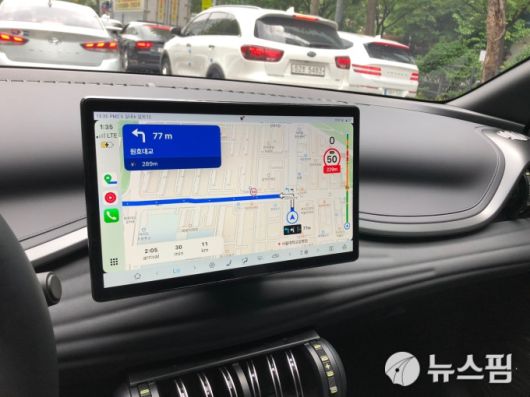 [서울=뉴스핌] 조수빈 기자 = BYD의 소형 SUV 전기차 아토 3의 디스플레이. [사진=조수빈 기자] 2025.05.28 beans@newspim.com