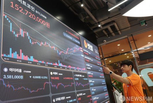 [서울=뉴스핌] 이호형 기자 = 최초의 가상자산 실물 교환 거래가 이뤄진 '비트코인 피자데이'를 맞이한 22일 서울 서초구 빗썸 라운지 강남본점 내 전광판에 비트코인 시세가 표시되고 있다. 비트코인 피자데이는 2010년 5월 22일, 미국의 프로그래머 라스즐로 핸예츠가 1만 비트코인으로 피자 두 판을 교환하며 최초의 가상자산 실물 교환 거래가 이뤄진 날로 디지털 자산의 기념일로 자리매김했다. 2025.05.22 leemario@newspim.com