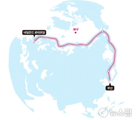 북극항로 예시 [사진=부산항만공사] 2025.06.11 dream@newspim.com