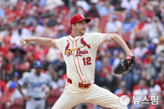 [세인트루이스 로이터=뉴스핌] 세인트루이스 선발 투수 에릭 페디가 지난 7일 LA 다저스와의 경기에 출전해 5.1이닝 무실점을 기록했다. 2025.06.07 wcn05002@newspim.com