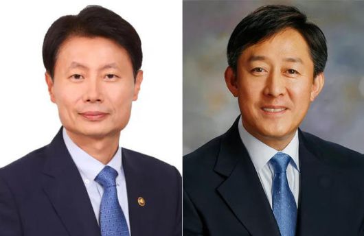 김강립 전 복지부 1차관(왼쪽)과 양성일 전 복지부 1차관(오른쪽)