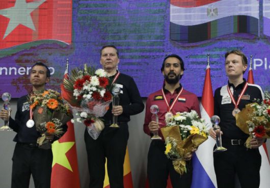 왼쪽부터 트란 퀴엣 치엔, 에디 멕스. 사메 시돔, 글렌 호프만. [사진=UMB]