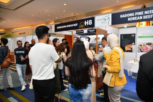 지난 17일(현지시간) 아랍에미리트(UAE) 두바이 주메이라 비치 호텔에서 '2025 두바이 K-푸드 페어'가 개최되고 있다. [사진=공동취재단] 2025.06.19 plum@newspim.com