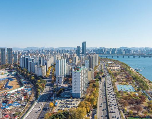 [서울=뉴스핌] 김용석 기자 = 이촌로와 강변북로가 보이는 동부이촌동 전경. [사진= 역사박물관] 2025.06.20 fineview@newspim.com