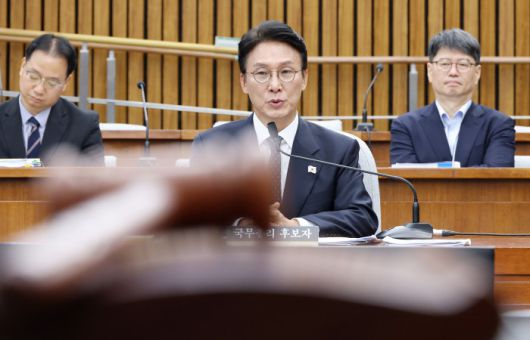 [서울=뉴스핌] 정일구 기자 = 김민석 국무총리 후보자가 24일 오전 서울 여의도 국회에서 열린 인사청문회에서 의원 질의에 답하고 있다. 2025.06.24 mironj19@newspim.com