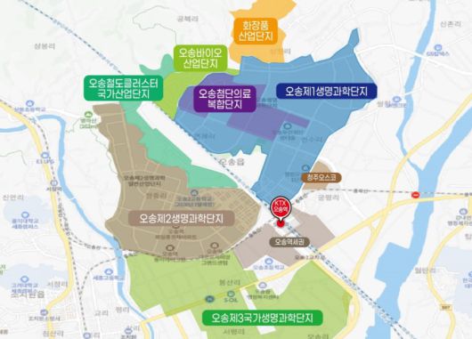 오송 산업단지 위치도. [사진=청주시]  2025.07.01 baek3413@newspim.com